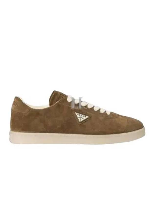 Lane Suede Low Top Sneakers Brown - PRADA - BALAAN 2