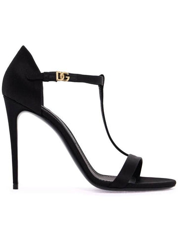 satin t-bar sandals in - DOLCE&GABBANA - BALAAN 1