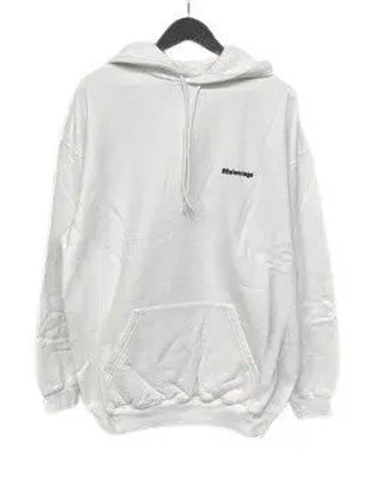 BB Logo Oversized Hoodie White - BALENCIAGA - BALAAN 2