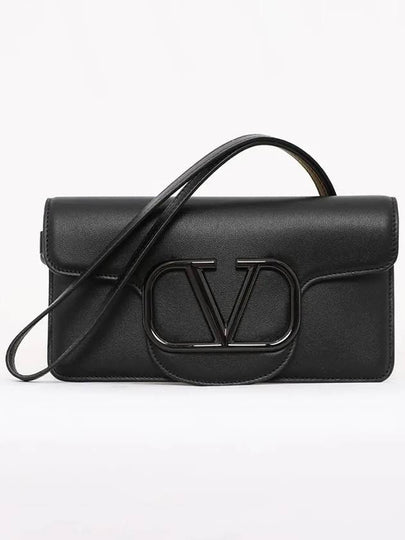 V Logo Clutch Bag Black - VALENTINO - BALAAN 2