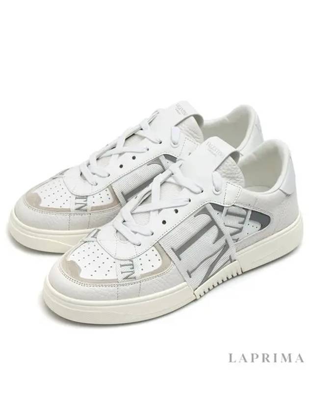 VLTN Logo Band Low-Top Sneakers Grey - VALENTINO - BALAAN 5