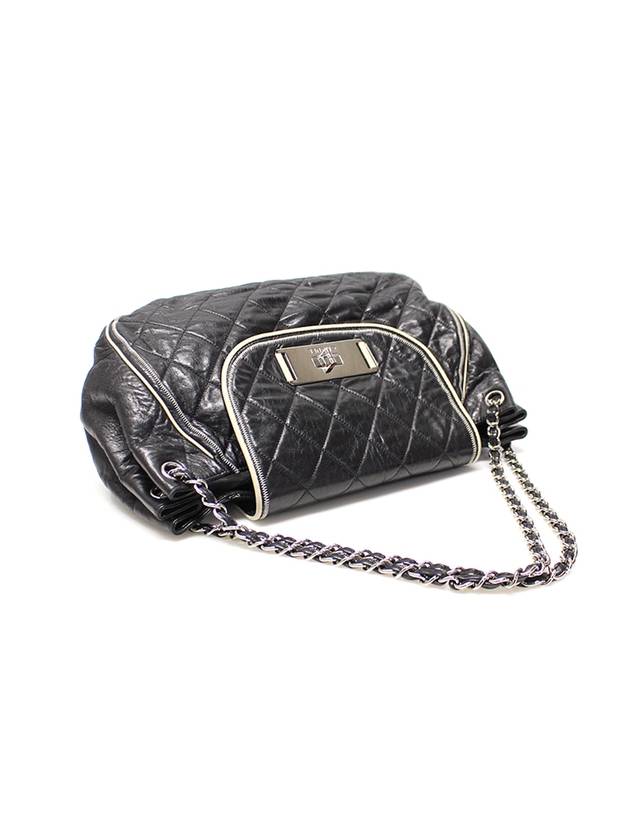 Women s Chanel A46046 Black Lambskin Quilted Silver Accordion Chain Shoulder Bag 12th gt Gangbuk used luxury goods - CHANEL - BALAAN 6