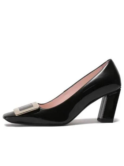 Metal Buckle Patent Leather Pumps Black - ROGER VIVIER - BALAAN 2