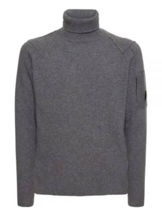 Lens Detail Lambswool Turtleneck Grey - CP COMPANY - BALAAN 2