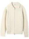 Fisherman Collar Zip-up Knit Cream - INDUST - BALAAN 3