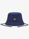 Cotton Reversible Bucket Hat Navy - BARBOUR - BALAAN 4