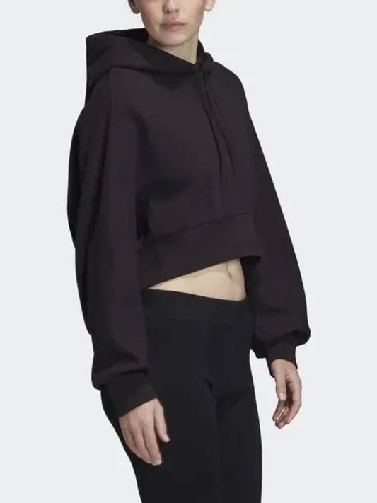 Tocetta Print Crop Hooded Top Black - Y-3 - BALAAN.