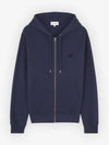 Bold Fox Head Patch Cotton Hooded Zip-Up Ink Blue - MAISON KITSUNE - BALAAN 2