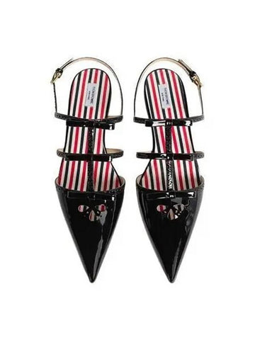 Women s Bow Embellished Sandals Black FFF140A L0020 - THOM BROWNE - BALAAN 1