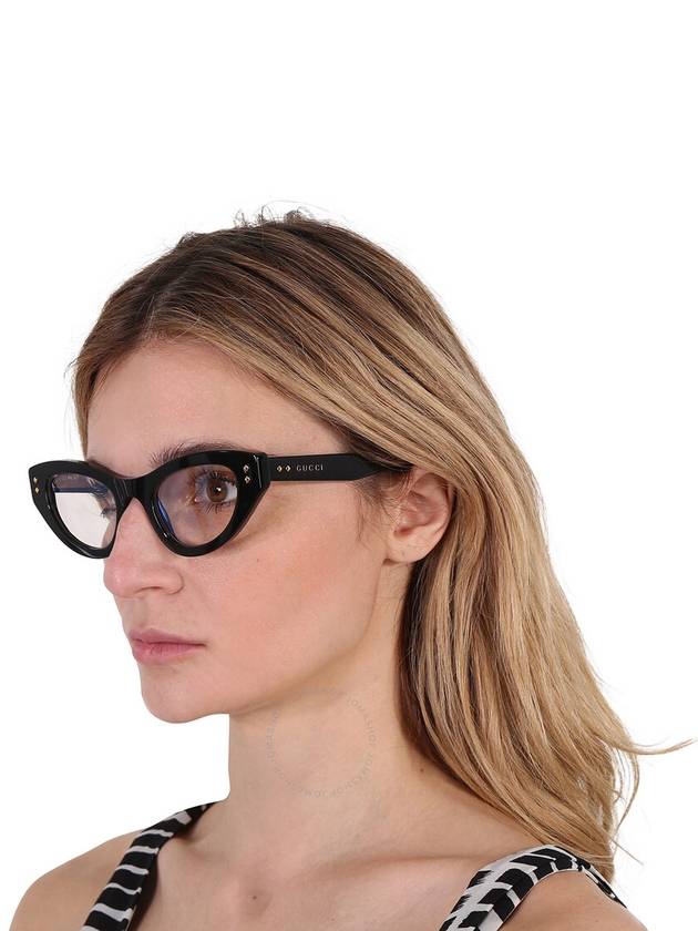 Cat Eye Discolored Lens Acetate Sunglasses Black - GUCCI - BALAAN 3