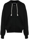 Small Face Logo Patch Zip-Up Hoodie Black - ACNE STUDIOS - BALAAN 1