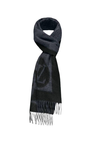 Cardiff Logo Wool Scarf Black - LOUIS VUITTON - BALAAN 1