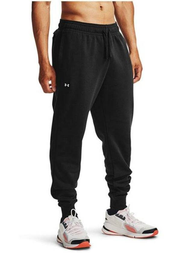 Men's Rival Fleece Jogger Track Pants Black - UNDER ARMOUR - BALAAN 2