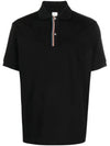 Signature Stripe Trim Polo Shirt Black - PAUL SMITH - BALAAN 2