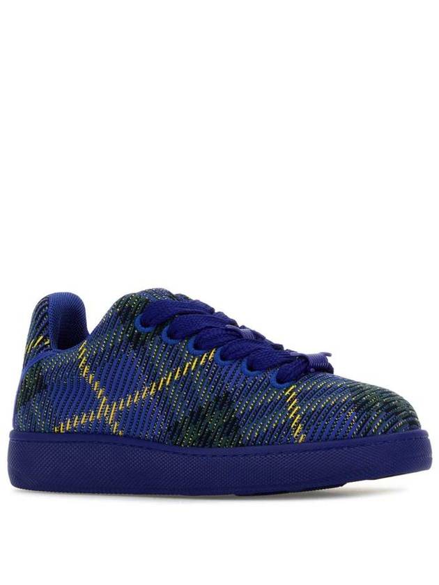 Check Knit Low Top Sneakers Blue - BURBERRY - BALAAN 3