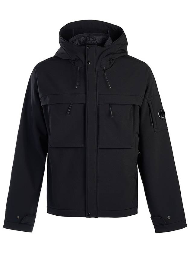 Men's Shell R Lens Wappen Hooded Jacket Black - CP COMPANY - BALAAN 2