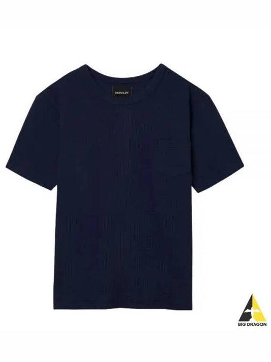 HOWLIN 24 BELGIAN WAFFLE T SHIRT NAVY - HOWLIN' - BALAAN 1