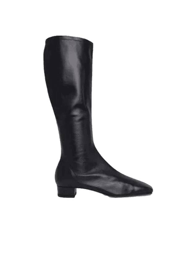 Edie Leather Long Boots Black - BY FAR - BALAAN 1