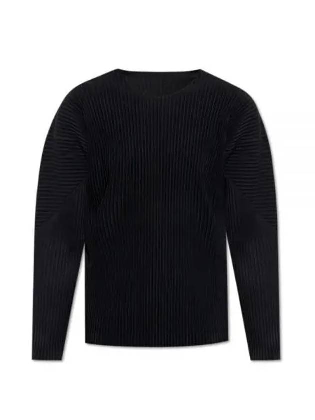 Homme Pliss Issey Miyake Sweater HP49JK421 15 BLACK - ISSEY MIYAKE - BALAAN 2