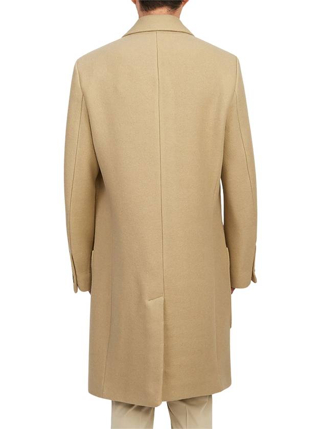 Two Button Wool Single Coat Champagne - AMI - BALAAN 6