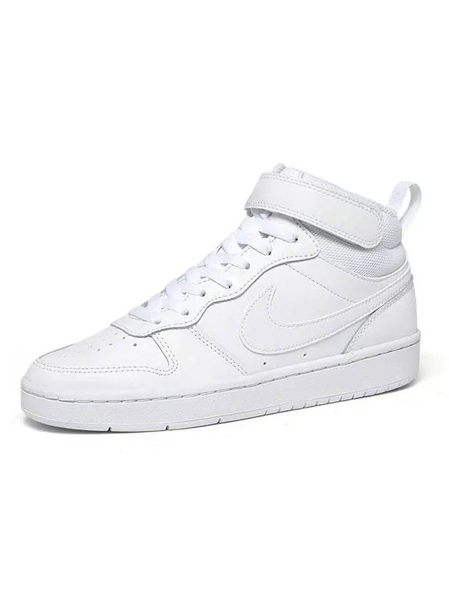 Kids GS Court Borough 2 Mid Top Sneakers White - NIKE - BALAAN 4