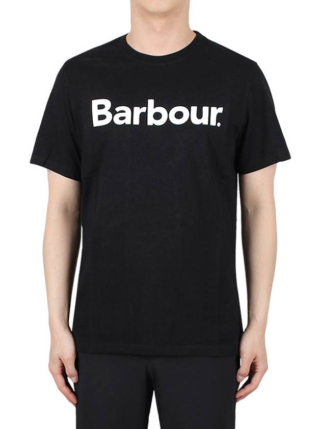 Men's Logo Print Short Sleeve T-Shirt Black - BARBOUR - BALAAN 3