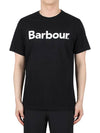 Men's Logo Print Short Sleeve T-Shirt Black - BARBOUR - BALAAN 2