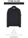 High Neck Half Button Lambswool Knit Top Charcoal - STONE ISLAND - BALAAN 3