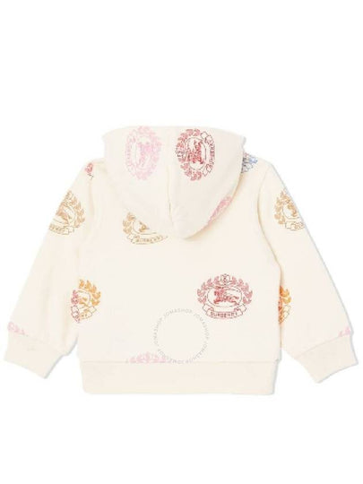 Burberry Girls Pale Cream Equestrian Knight Print Cotton Hoodie, Size 12M - BURBERRY - BALAAN 2