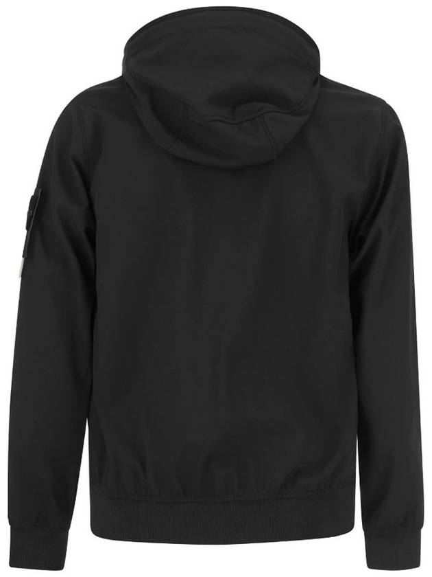 Soft Shell R Technology Nylon Hood Jacket Black - STONE ISLAND - BALAAN 3