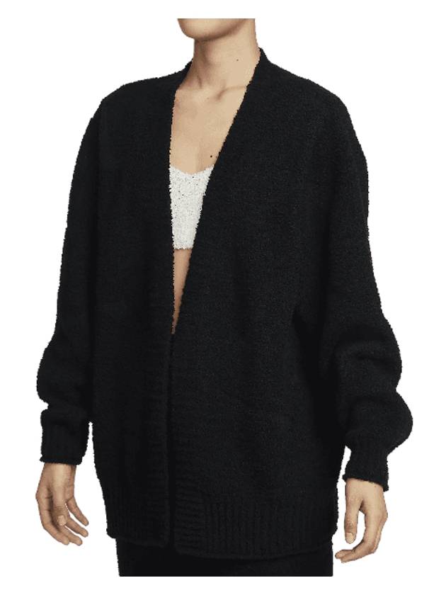 Sportswear Phoenix Cozy Boucle Oversized Knit Cardigan Black - NIKE - BALAAN 1