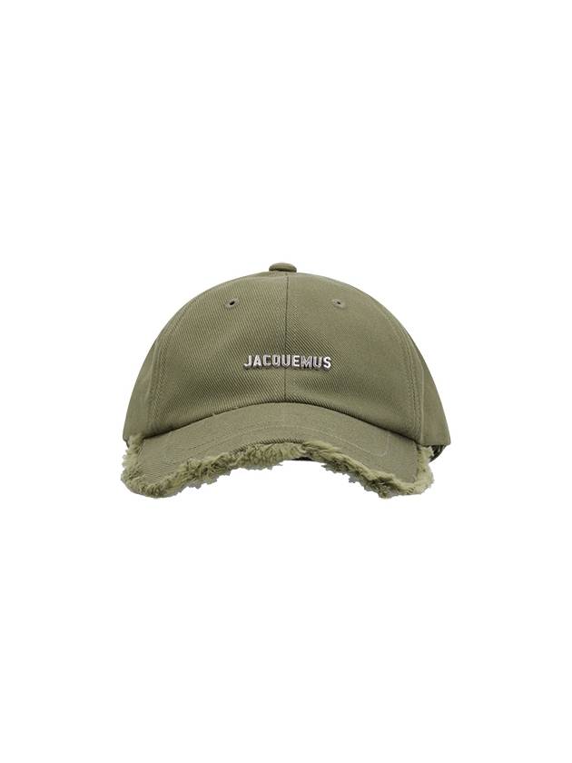 La Casquette Artichaut Fringe Metal Logo Ball Cap Khaki - JACQUEMUS - BALAAN 4