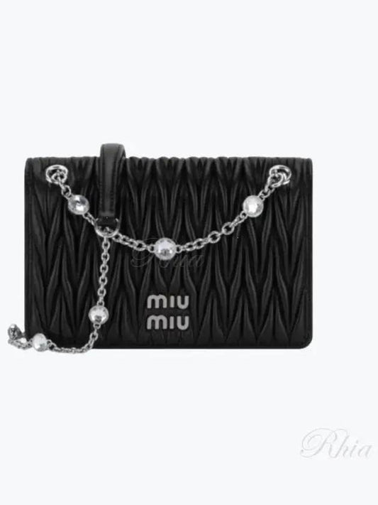 Matelasse Nappa Leather Mini Bag Black - MIU MIU - BALAAN 2