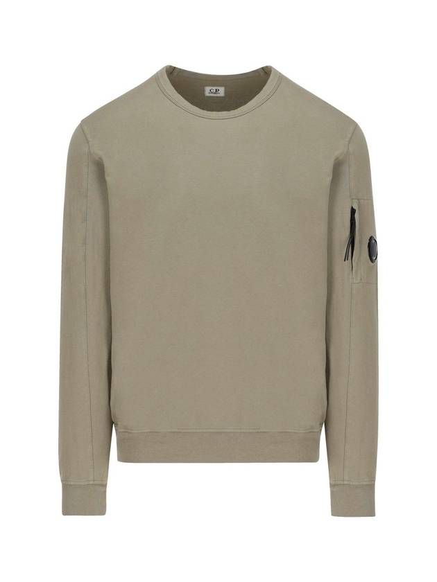 Men's Light Fleece Lens Wappen Sweatshirt Light Khaki - CP COMPANY - BALAAN 1