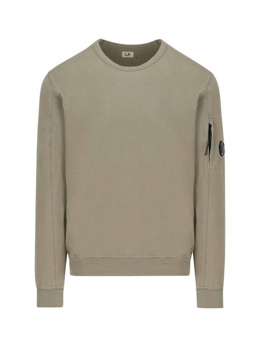 Men's Light Fleece Lens Wappen Sweatshirt Light Khaki - CP COMPANY - BALAAN 1