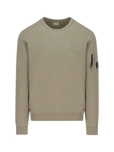 Men's Light Fleece Lens Wappen Sweatshirt Light Khaki - CP COMPANY - BALAAN 1