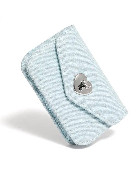 Heartlock compact business card card wallet light denim - LE MASQUE - BALAAN 2