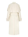 Belted Cotton Gabardine Trench Coat Ivory - BURBERRY - BALAAN 3