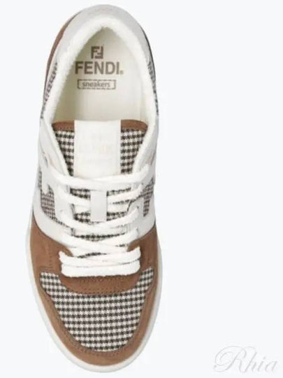 FF Logo Low Top Sneakers Brown - FENDI - BALAAN 2