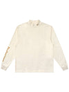 MALBON BUDWEISER Trophy Mock Neck Long Sleeve T Shirt CREAM - MALBON GOLF - BALAAN 1