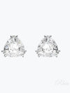 Matrix Trilliant Cut Stud Earrings White Silver - SWAROVSKI - BALAAN 2