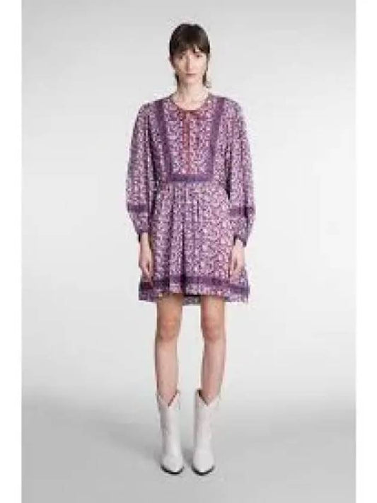 Organic Cotton Mini Dress Violet RO0026A1J50E23EC 968550 - ISABEL MARANT - BALAAN 1
