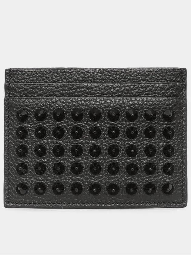 Chios Spike Card Wallet Black - CHRISTIAN LOUBOUTIN - BALAAN 2