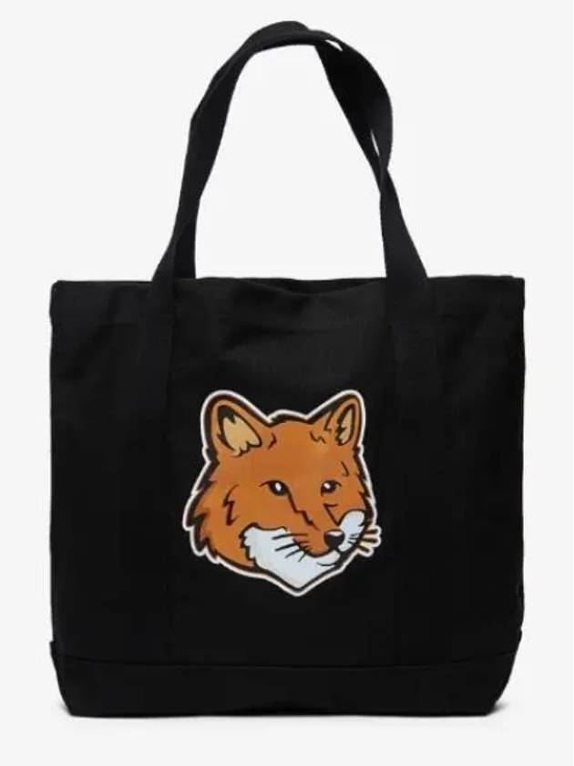 Fox Head Print Tote Bag Black - MAISON KITSUNE - BALAAN 2