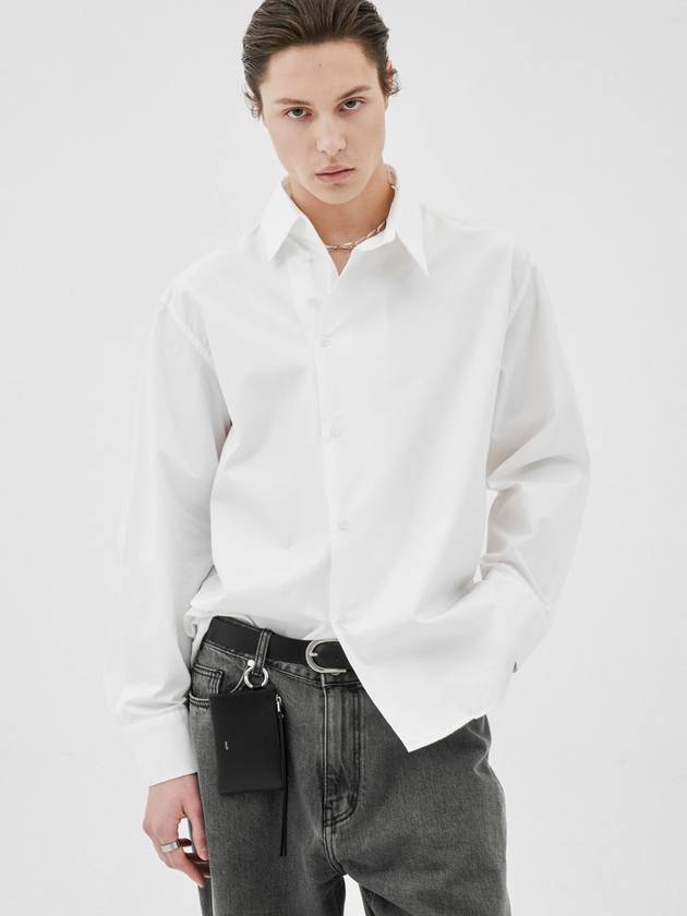 unbalanced neck shirt white - MUILL - BALAAN 1