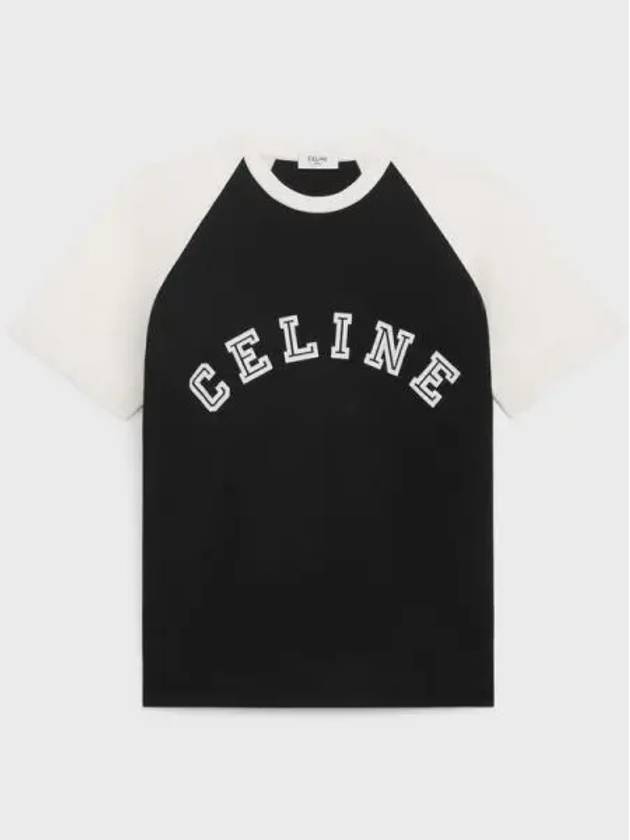 Black White Flocking Tee RX003671Q 38AW - CELINE - BALAAN 2