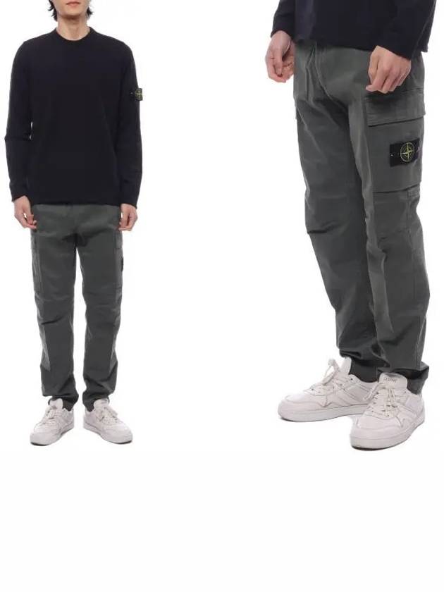 Compass Badge Cargo Straight Pants Green - STONE ISLAND - BALAAN 2