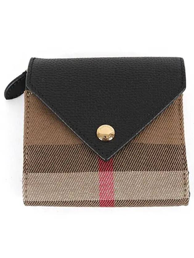 Trifold Half Wallet Brown Black - BURBERRY - BALAAN 1