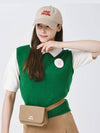 Crew neck knit vest GREEN - MONBIRDIE GOLF - BALAAN 3