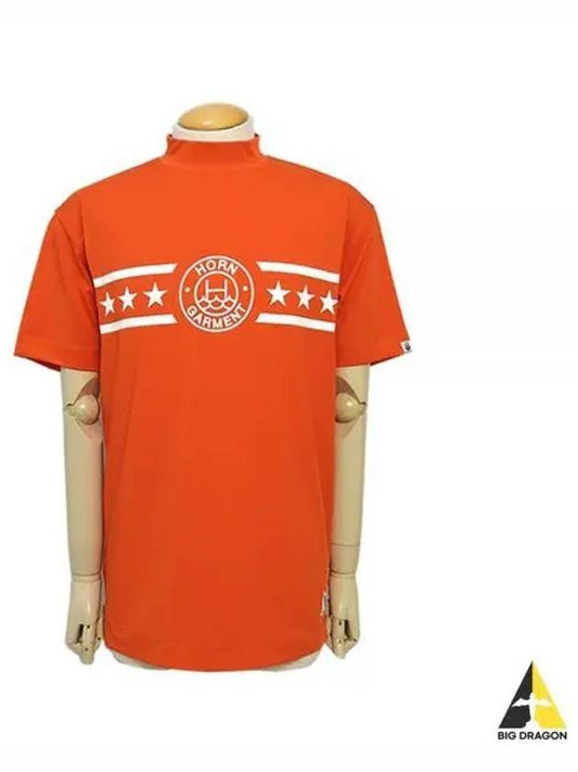 Golf wear mock neck women s short sleeve t shirt HCW 2A AA02 ORANGE - HORN GARMENT - BALAAN 1